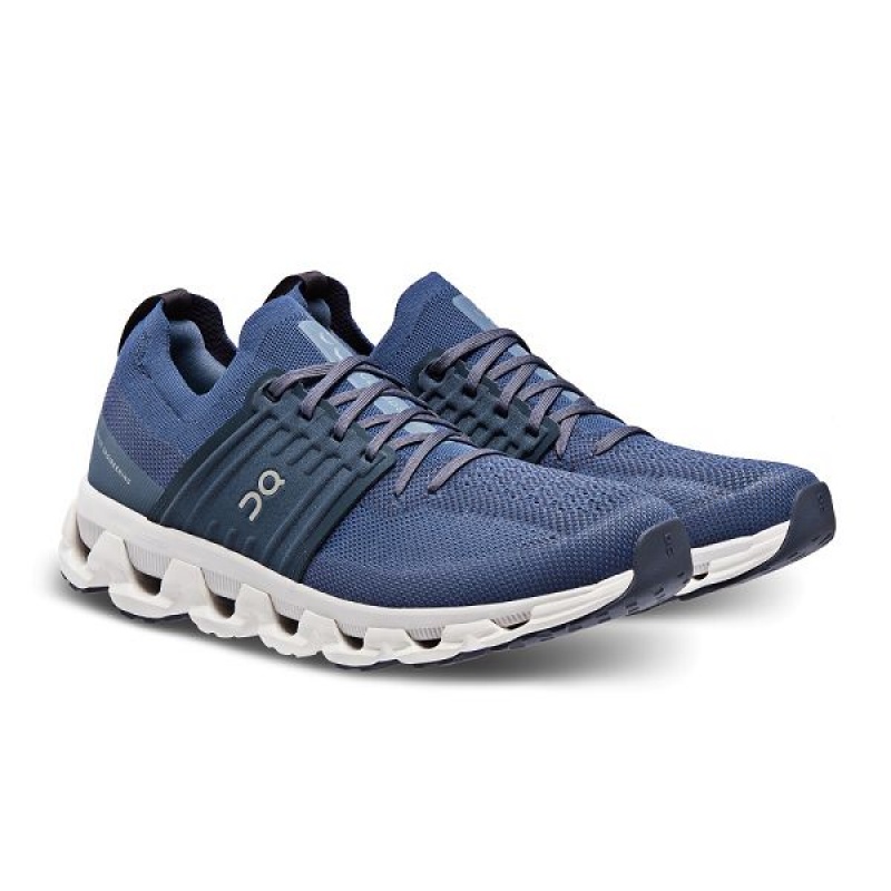 Blue / Navy Men's On Running Cloudswift 3 Road Running Shoes | 5964310_PH