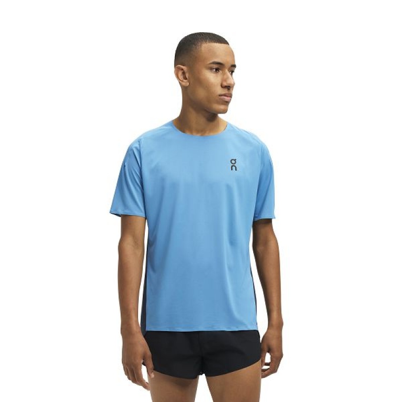 Blue / Navy Men\'s On Running Performance-T 2 T Shirts | 9580437_PH