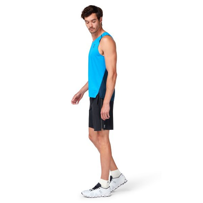 Blue / Navy Men's On Running Tank-T Tanks | 7896403_PH