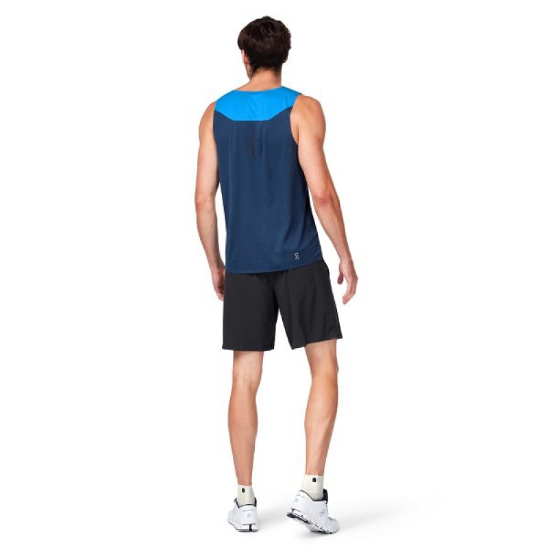 Blue / Navy Men's On Running Tank-T Tanks | 7896403_PH