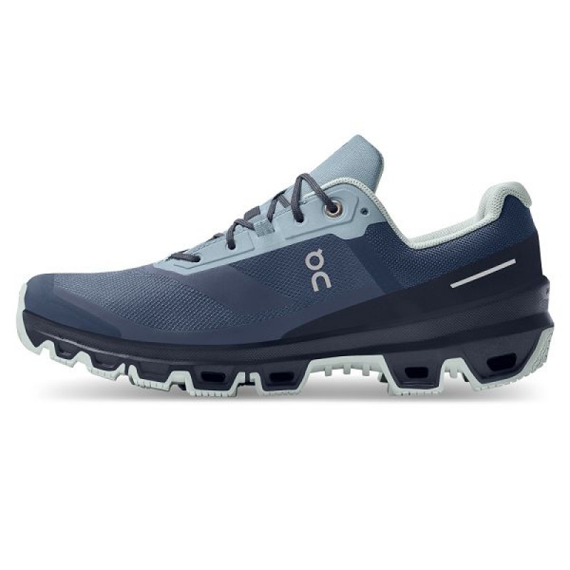 Blue / Navy Women's On Running Cloudventure Waterproof Hiking Shoes | 7859306_PH