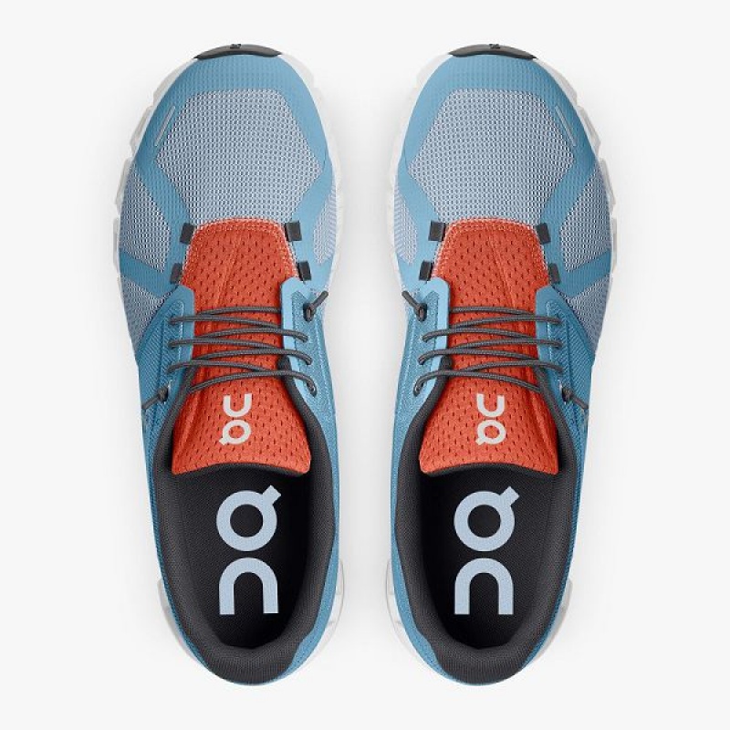 Blue / Orange Men's On Running Cloud 5 Push Sneakers | 8493615_PH