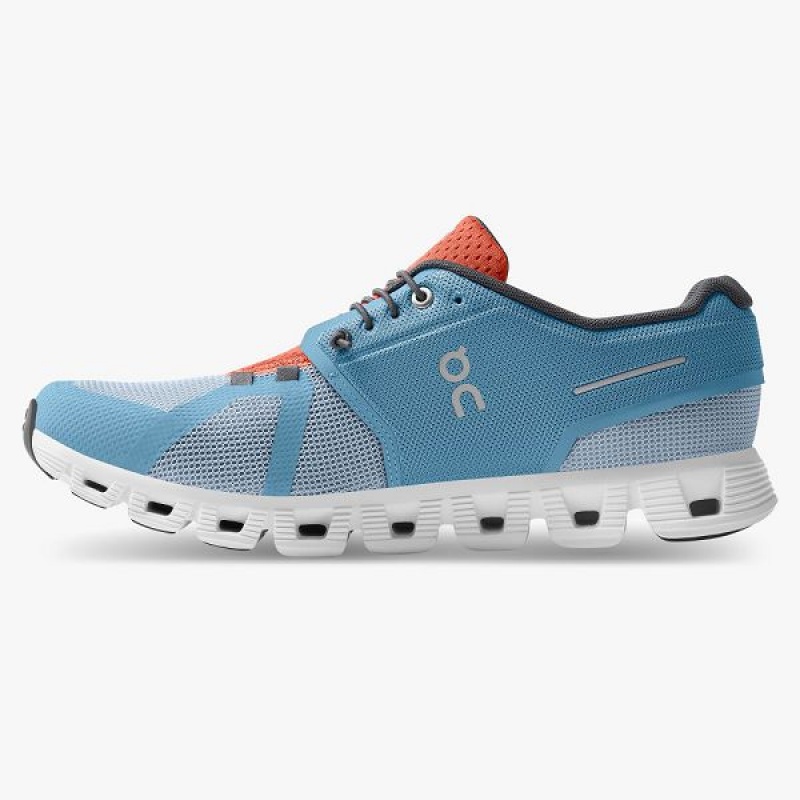 Blue / Orange Men's On Running Cloud 5 Push Sneakers | 8493615_PH