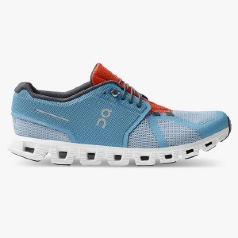 Blue / Orange Men\'s On Running Cloud 5 Push Sneakers | 8493615_PH