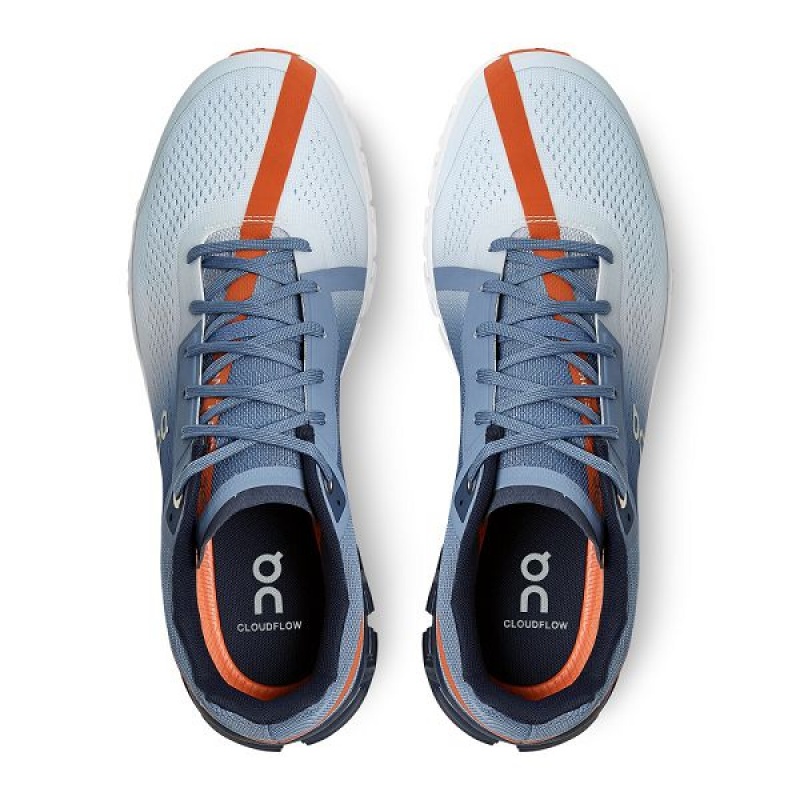 Blue / Orange Men's On Running Cloudflow Road Running Shoes | 4601579_PH