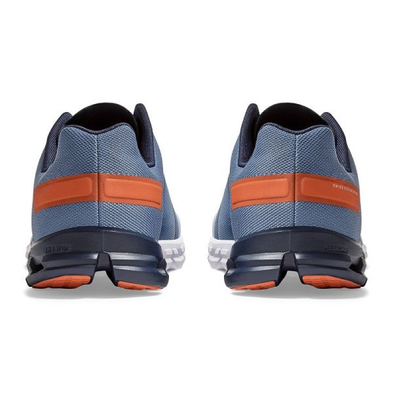 Blue / Orange Men's On Running Cloudflow Road Running Shoes | 4601579_PH