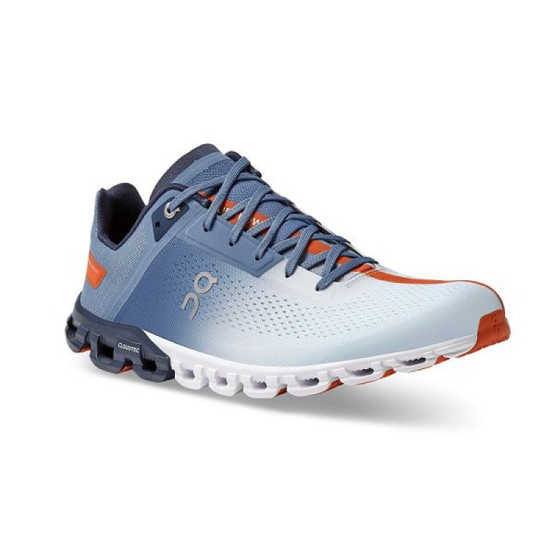 Blue / Orange Men's On Running Cloudflow Road Running Shoes | 4601579_PH