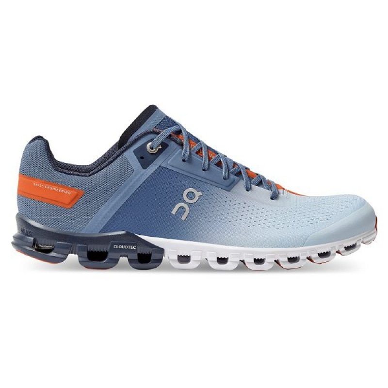 Blue / Orange Men\'s On Running Cloudflow Road Running Shoes | 4601579_PH