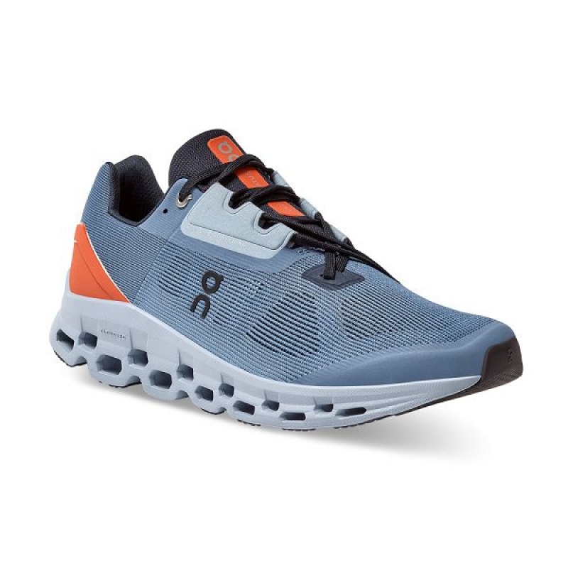 Blue / Orange Men's On Running Cloudstratus Road Running Shoes | 9268351_PH