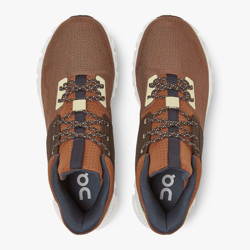 Brown Men's On Running Cloud Hi Edge Sneakers | 3806217_PH