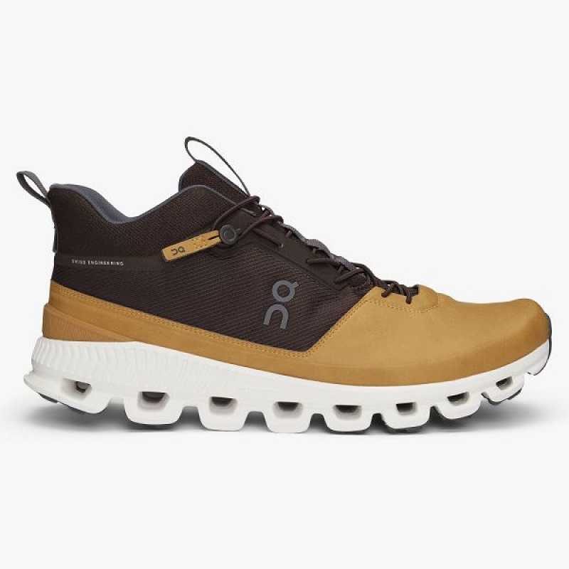 Brown Men\'s On Running Cloud Hi Sneakers | 6375291_PH