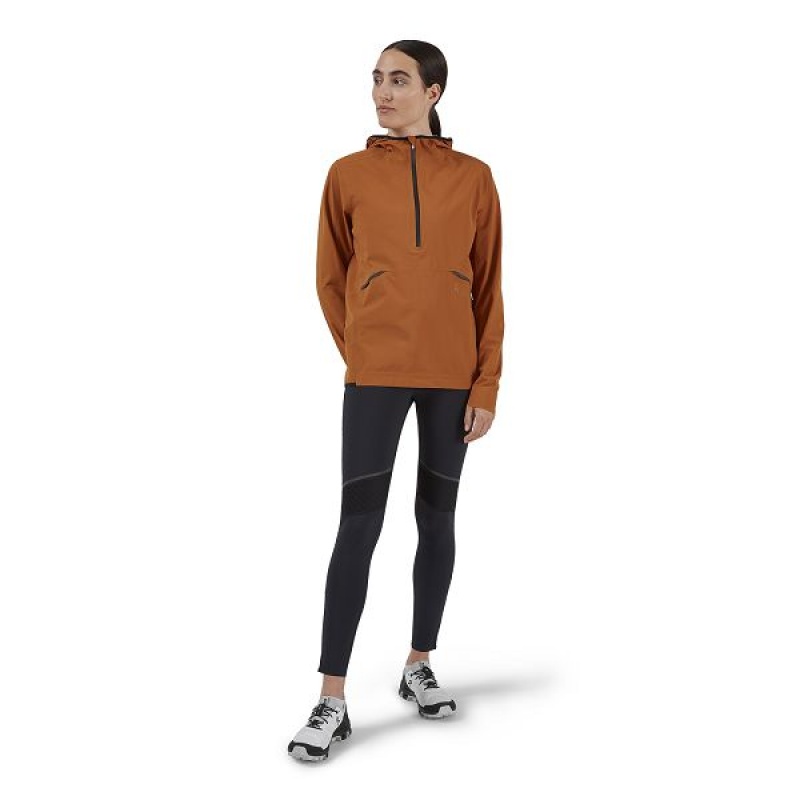 Brown Women's On Running Waterproof Anorak Jackets | 1087924_PH