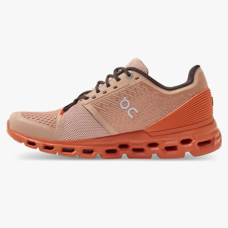 Brown / Rose Women's On Running Cloudstratus 1 Road Running Shoes | 6230514_PH