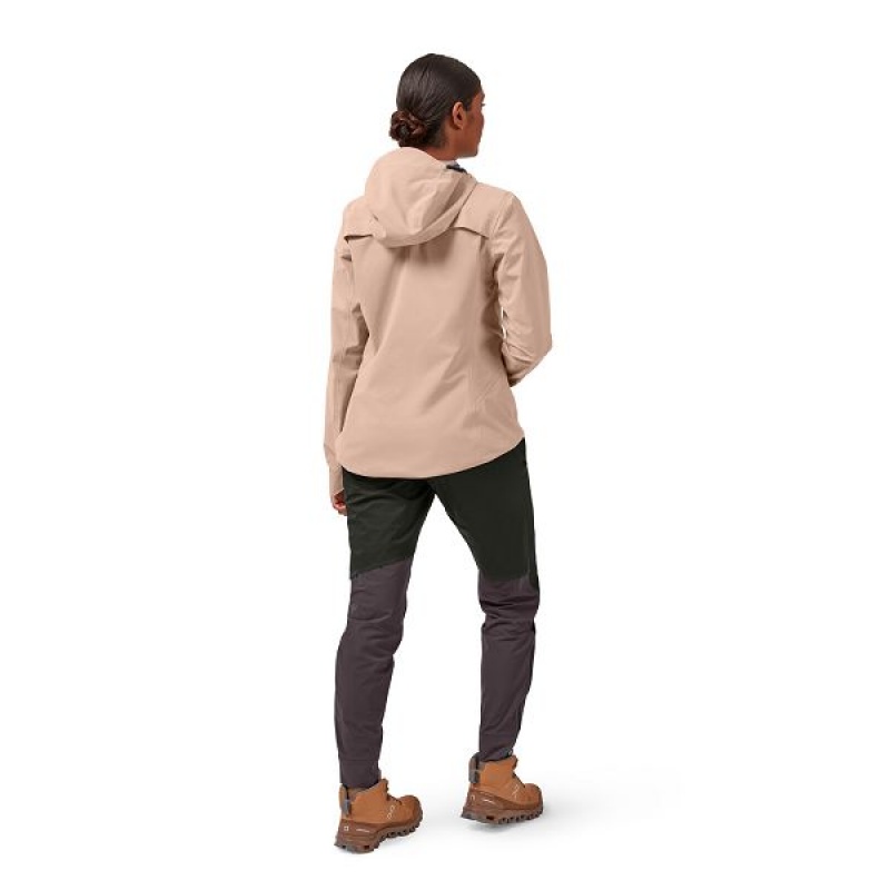 Brown / Rose Women's On Running Waterproof Anorak Jackets | 4813072_PH