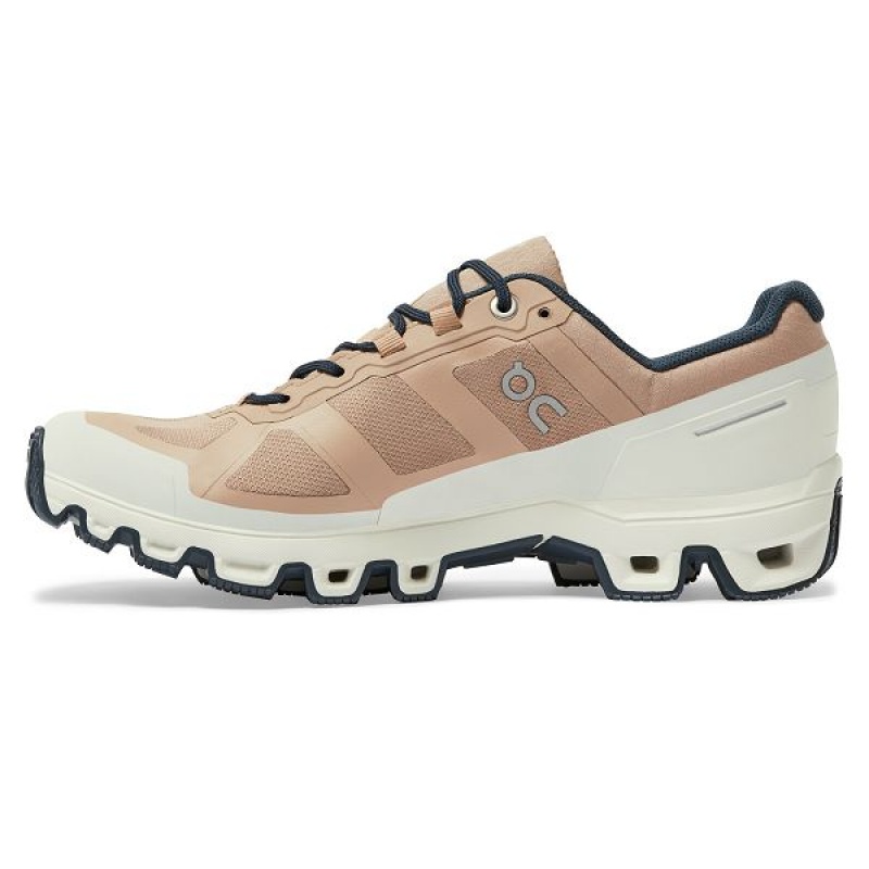 Brown / Rose / Navy Women's On Running Cloudventure Waterproof 2 Hiking Shoes | 2481705_PH