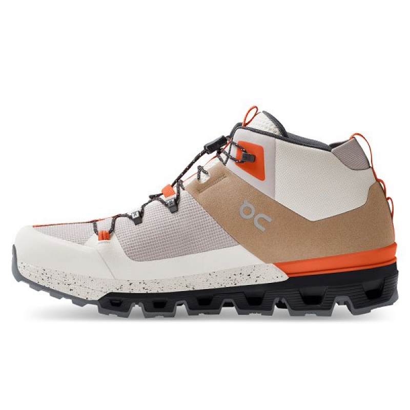 Brown / White Men's On Running Cloudtrax Hiking Boots | 5764901_PH