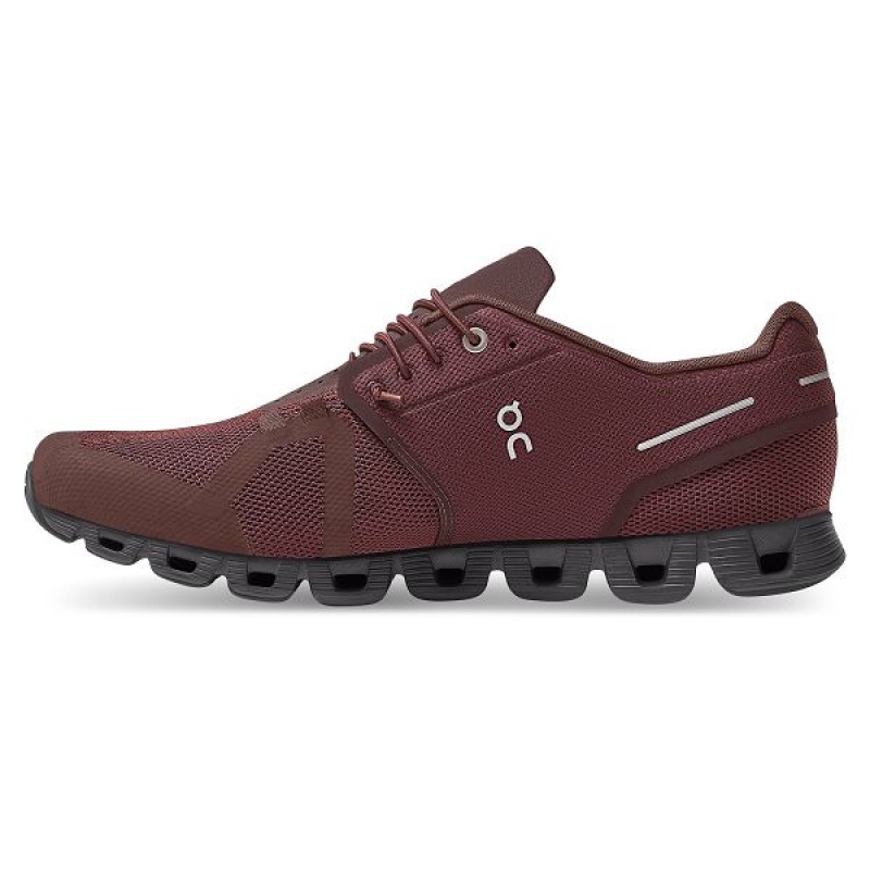 Burgundy Men's On Running Cloud Monochrome Sneakers | 5604197_PH