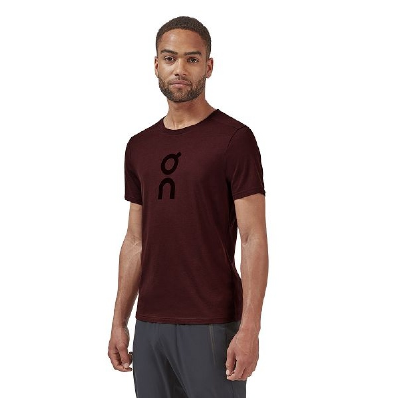 Burgundy Men\'s On Running Graphic-T 1 T Shirts | 4026819_PH