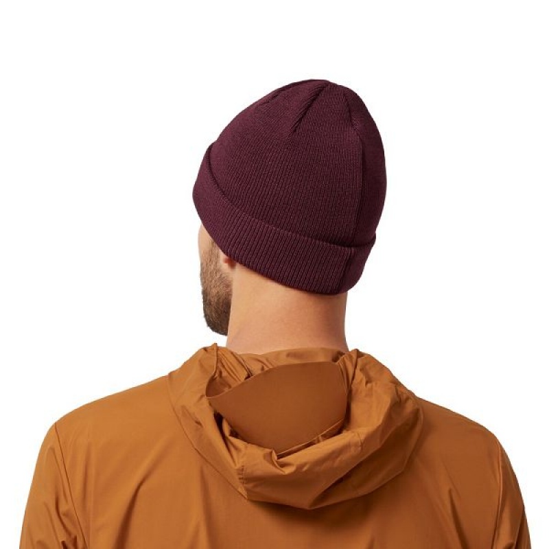 Burgundy Men's On Running Merino Beanie | 5043167_PH