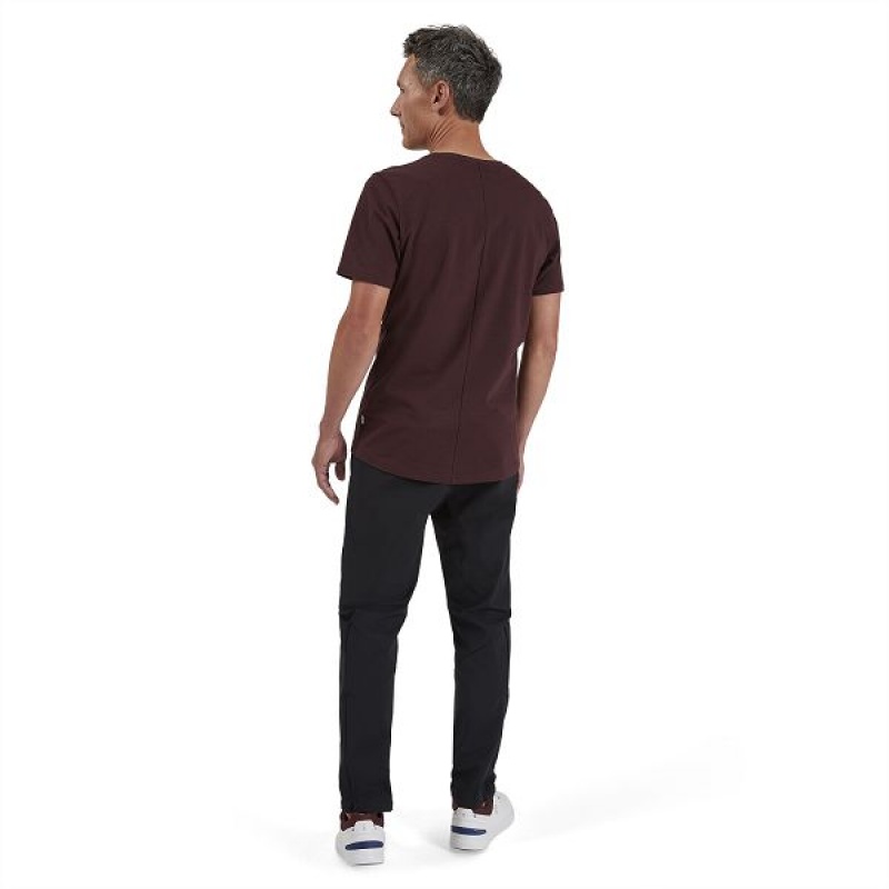 Burgundy Men's On Running On-T 1 T Shirts | 5012974_PH