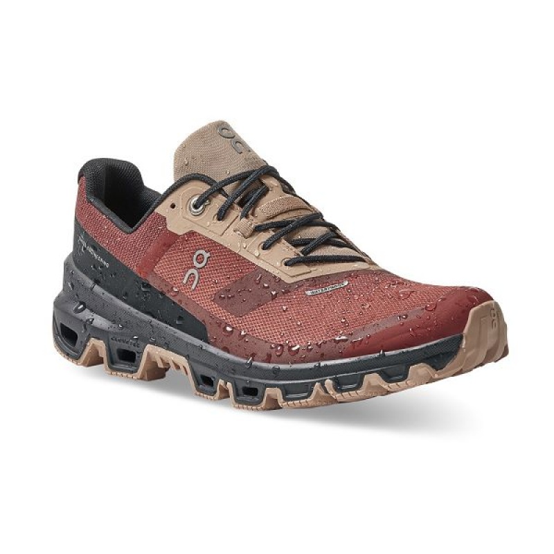 Burgundy Women's On Running Cloudventure Waterproof Hiking Shoes | 4358607_PH