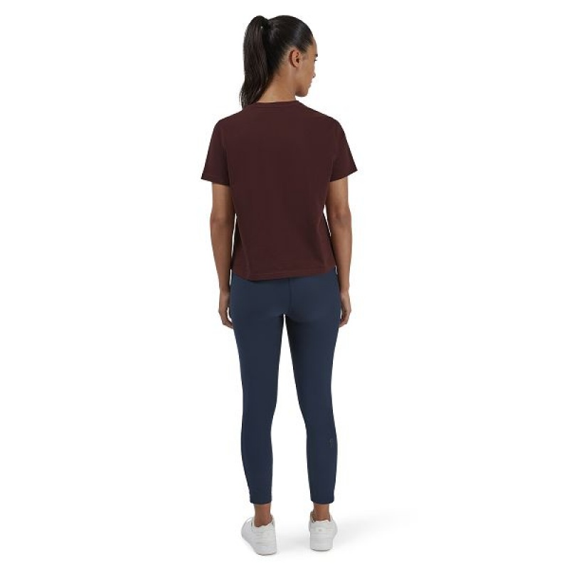 Burgundy Women's On Running Graphic-T 1 T Shirts | 825437_PH