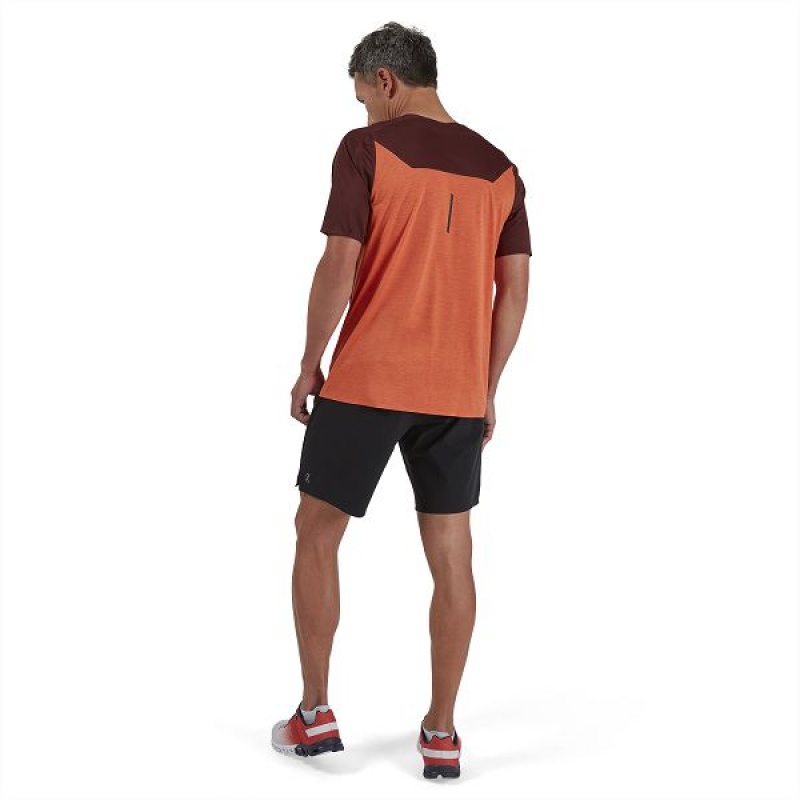 Burgundy / Brown Men's On Running Performance-T 2 T Shirts | 5903726_PH