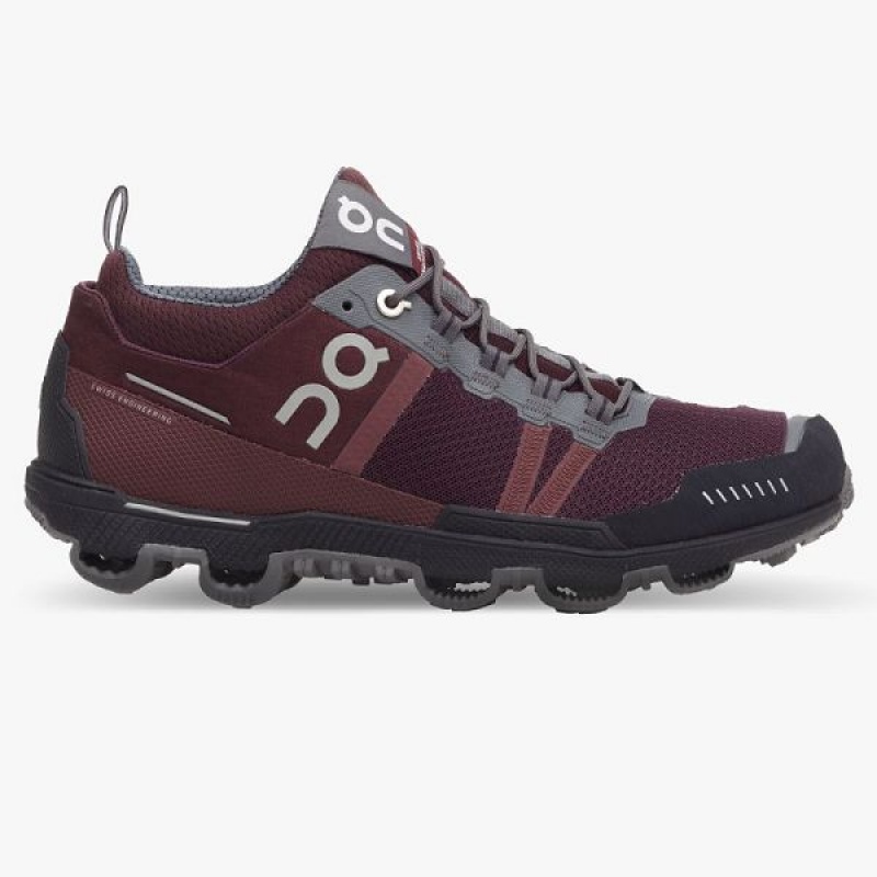 Burgundy / Grey Women\'s On Running Cloudventure Midtop Hiking Shoes | 2460935_PH