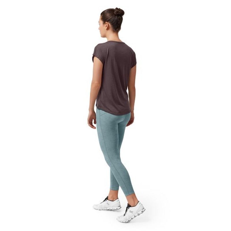 Chocolate Women's On Running Active-T Flow T Shirts | 281635_PH