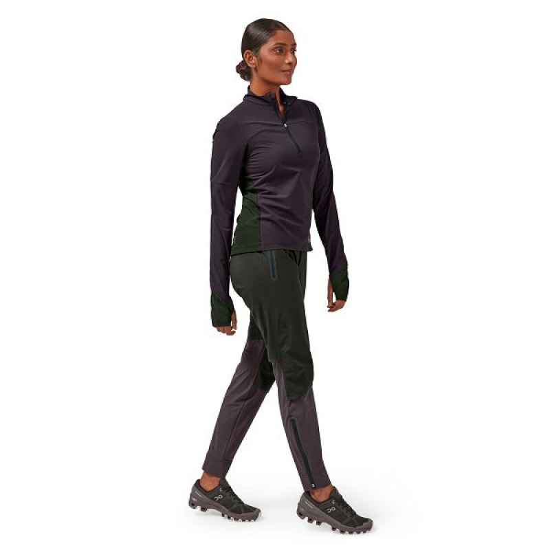 Chocolate / Green Women's On Running Trail Breaker Jackets | 7965482_PH