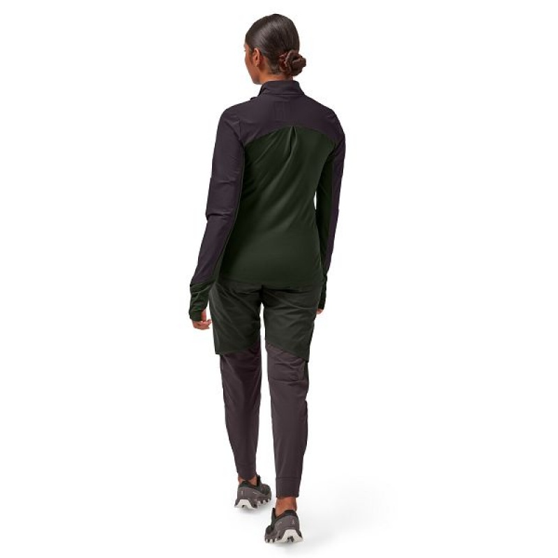 Chocolate / Green Women's On Running Trail Breaker Jackets | 7965482_PH