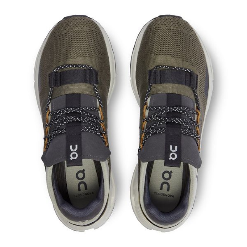 Dark Green Men's On Running Cloudnova Sneakers | 4856307_PH