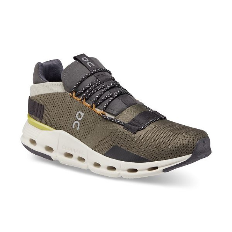 Dark Green Men's On Running Cloudnova Sneakers | 4856307_PH