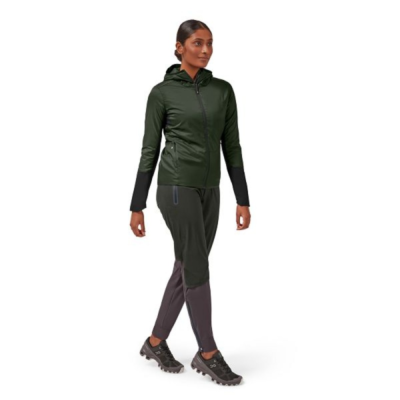 Dark Green / Black Women's On Running Insulator Jackets | 2913658_PH