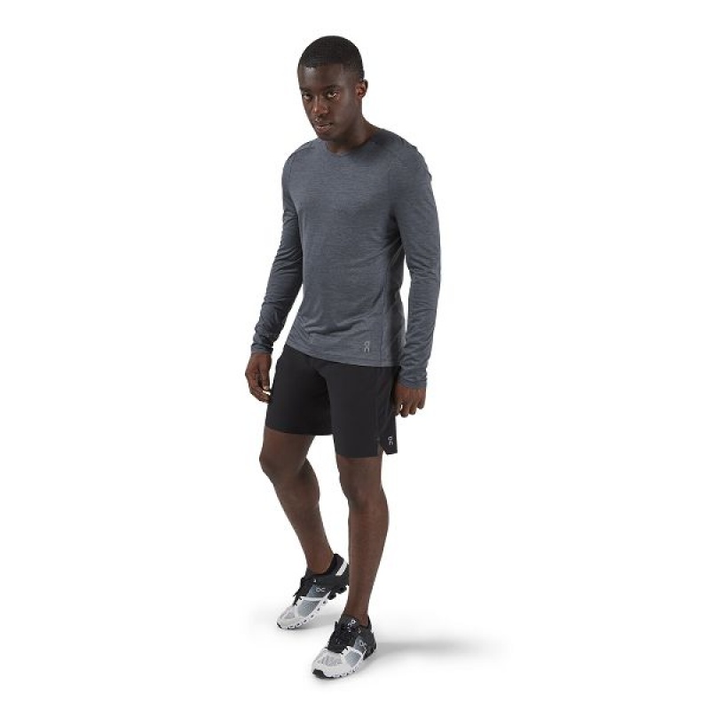 Dark Grey Men's On Running Performance Long-T T Shirts | 7325901_PH