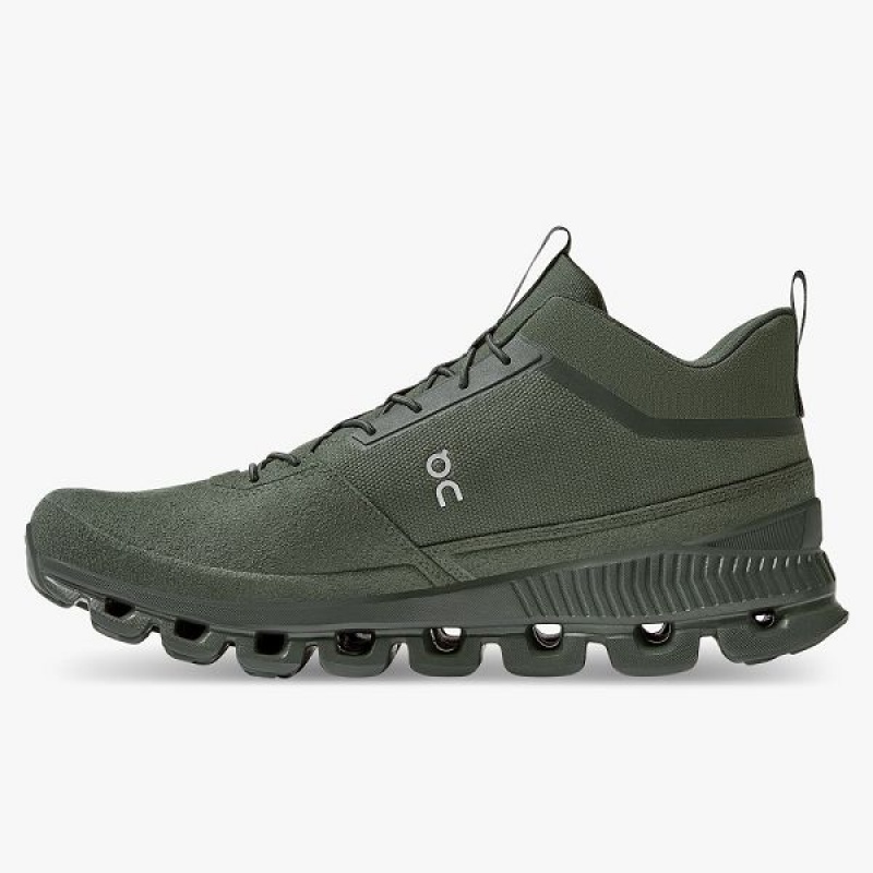 Green Men's On Running Cloud Hi Sneakers | 7316284_PH