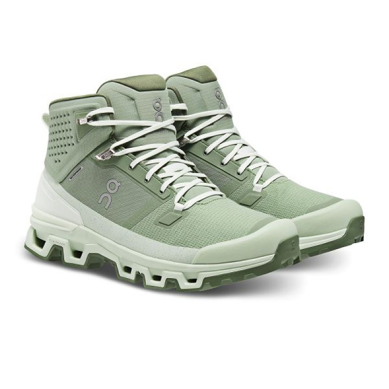 Green Men's On Running Cloudrock 2 Waterproof Hiking Boots | 4723189_PH