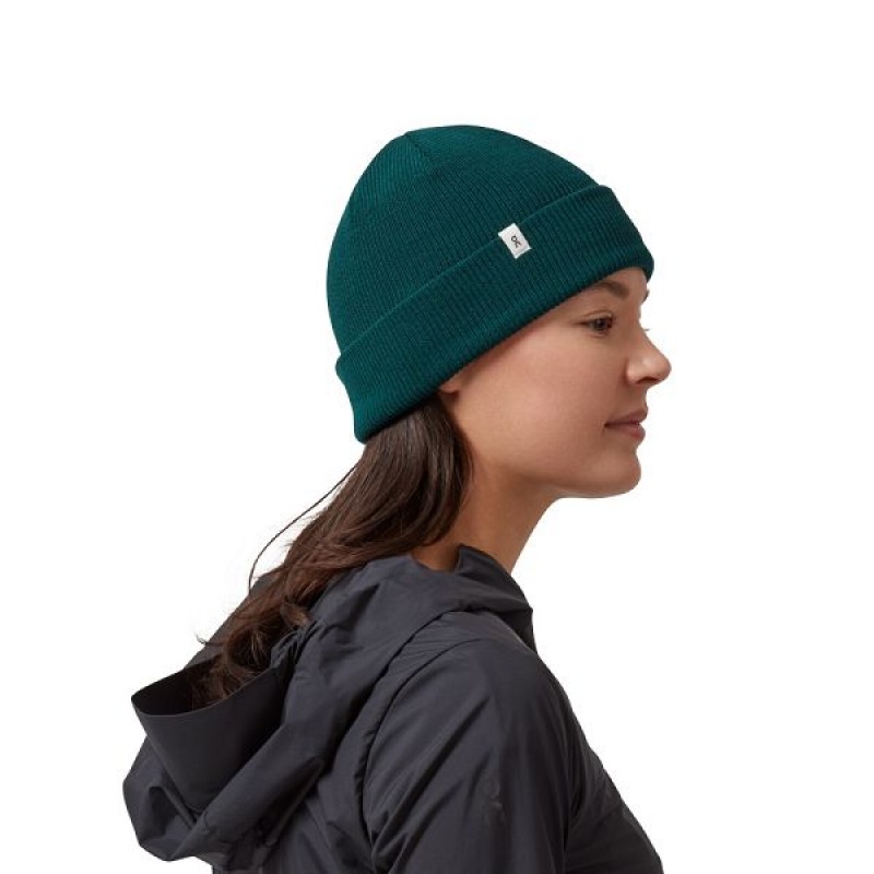 Green Men's On Running Merino Beanie | 7690845_PH