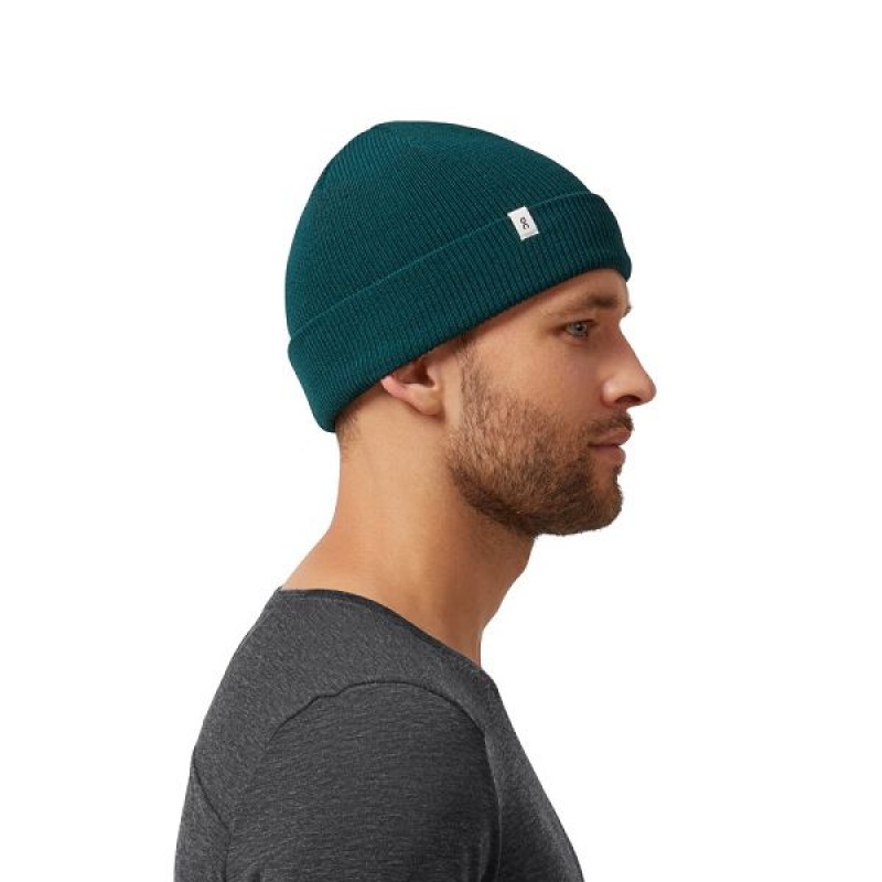 Green Men's On Running Merino Beanie | 7690845_PH