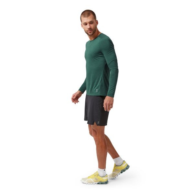 Green Men's On Running Performance Long-T T Shirts | 8437092_PH