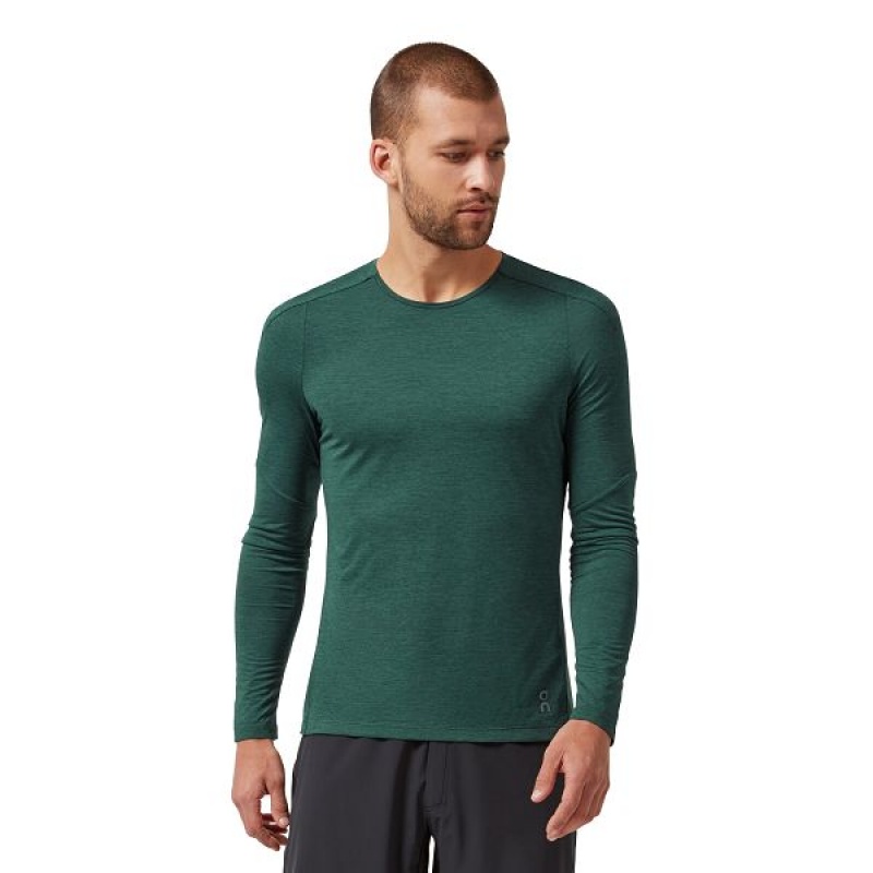 Green Men\'s On Running Performance Long-T T Shirts | 8437092_PH