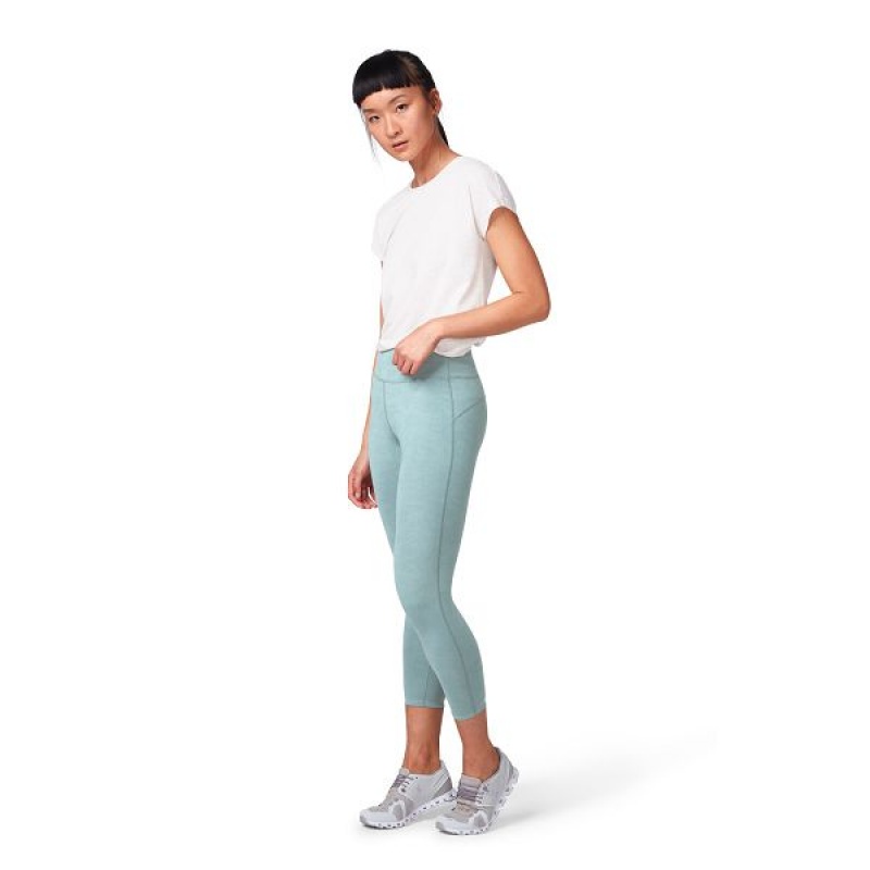 Green Women's On Running 7/8 Pants | 7649328_PH