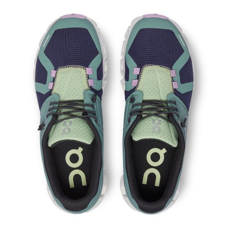 Green Women's On Running Cloud 5 Push Sneakers | 2916073_PH