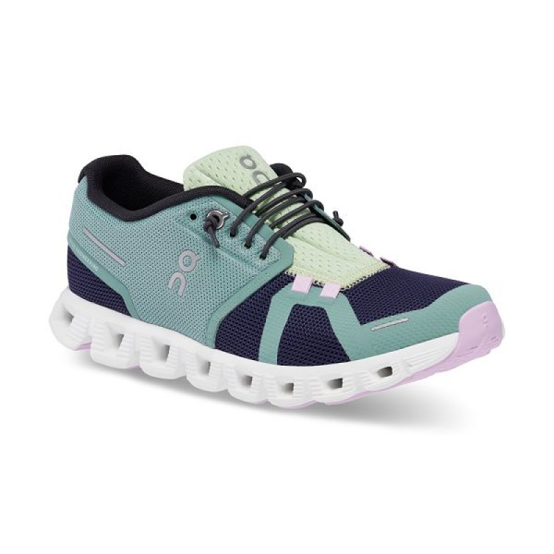 Green Women's On Running Cloud 5 Push Sneakers | 2916073_PH