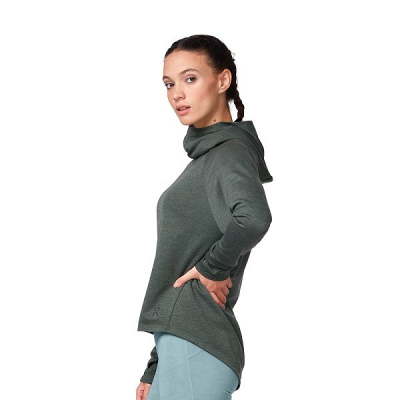 Green Women's On Running Hoodie 1 Hoodies | 9625403_PH