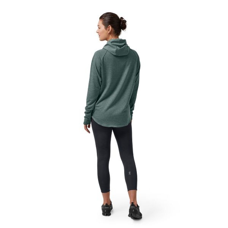 Green Women's On Running Hoodie 1 Hoodies | 587319_PH