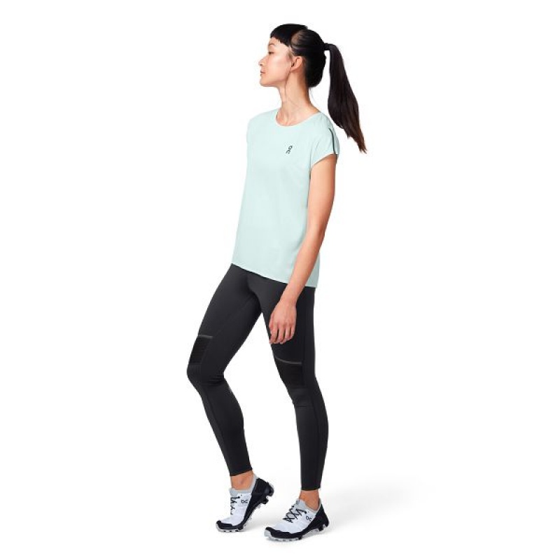 Green Women's On Running Performance-T 3 T Shirts | 6548973_PH