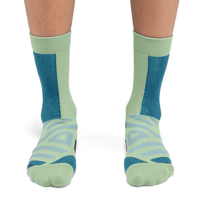 Green Women's On Running Performance High Socks | 1693240_PH