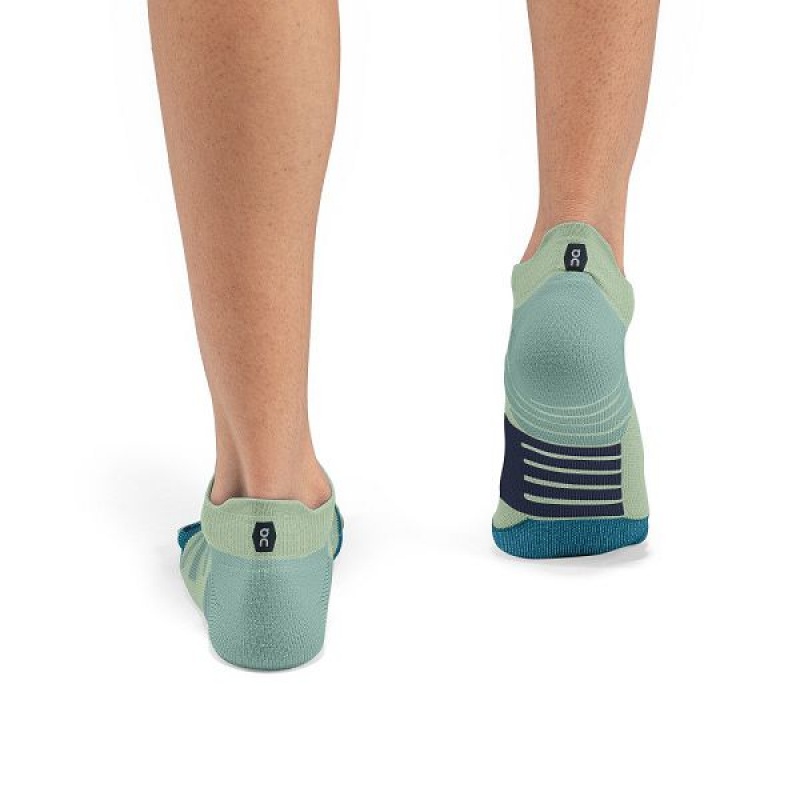 Green Women's On Running Performance Low Socks | 3874059_PH