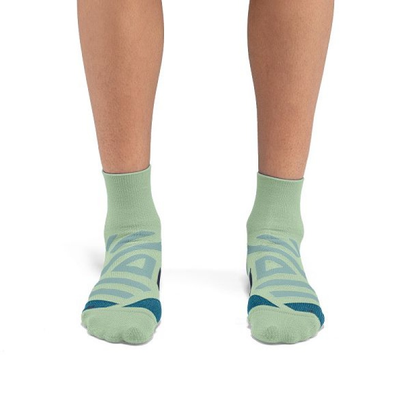 Green Women's On Running Performance Mid Socks | 5729861_PH